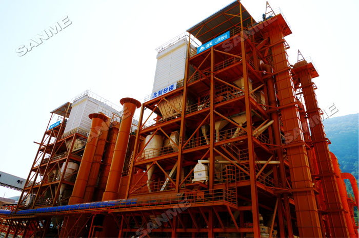中电建安徽池州长九(神山)时产800吨精品楼站式机制砂生产线